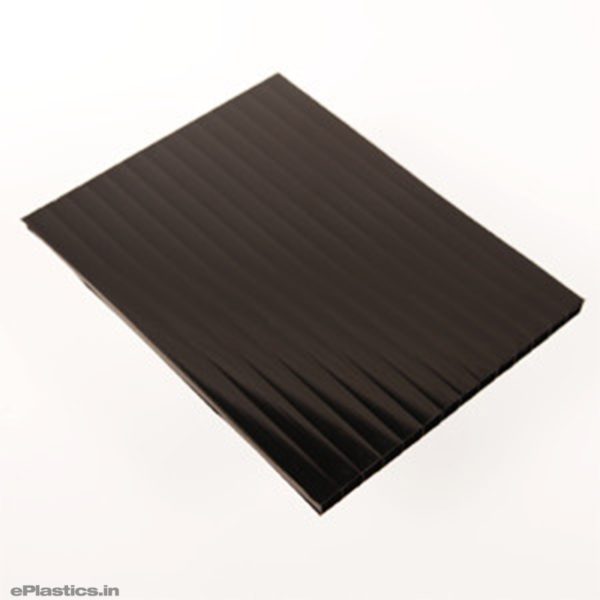 8mm X 71.25" X 24' black Twinwall Polycarbonate Sheet