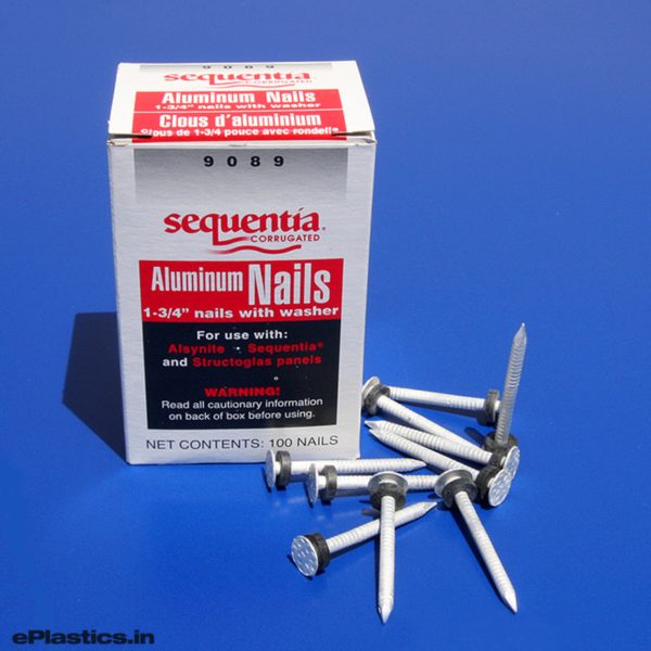 Greenhouse Roofing and Siding Aluminum Nails Box of 100"